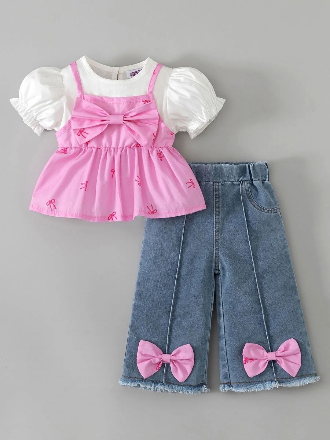 Hopscotch Girls Printed Top with Trousers-picture-18