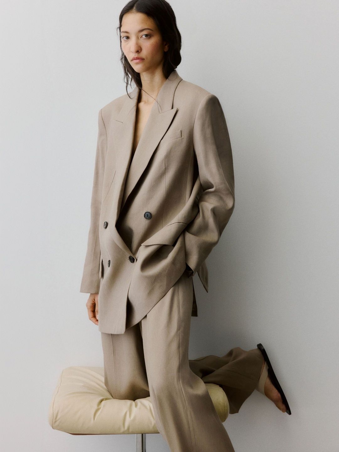 H&M Oversized Linen-Blend Blazer-picture-45