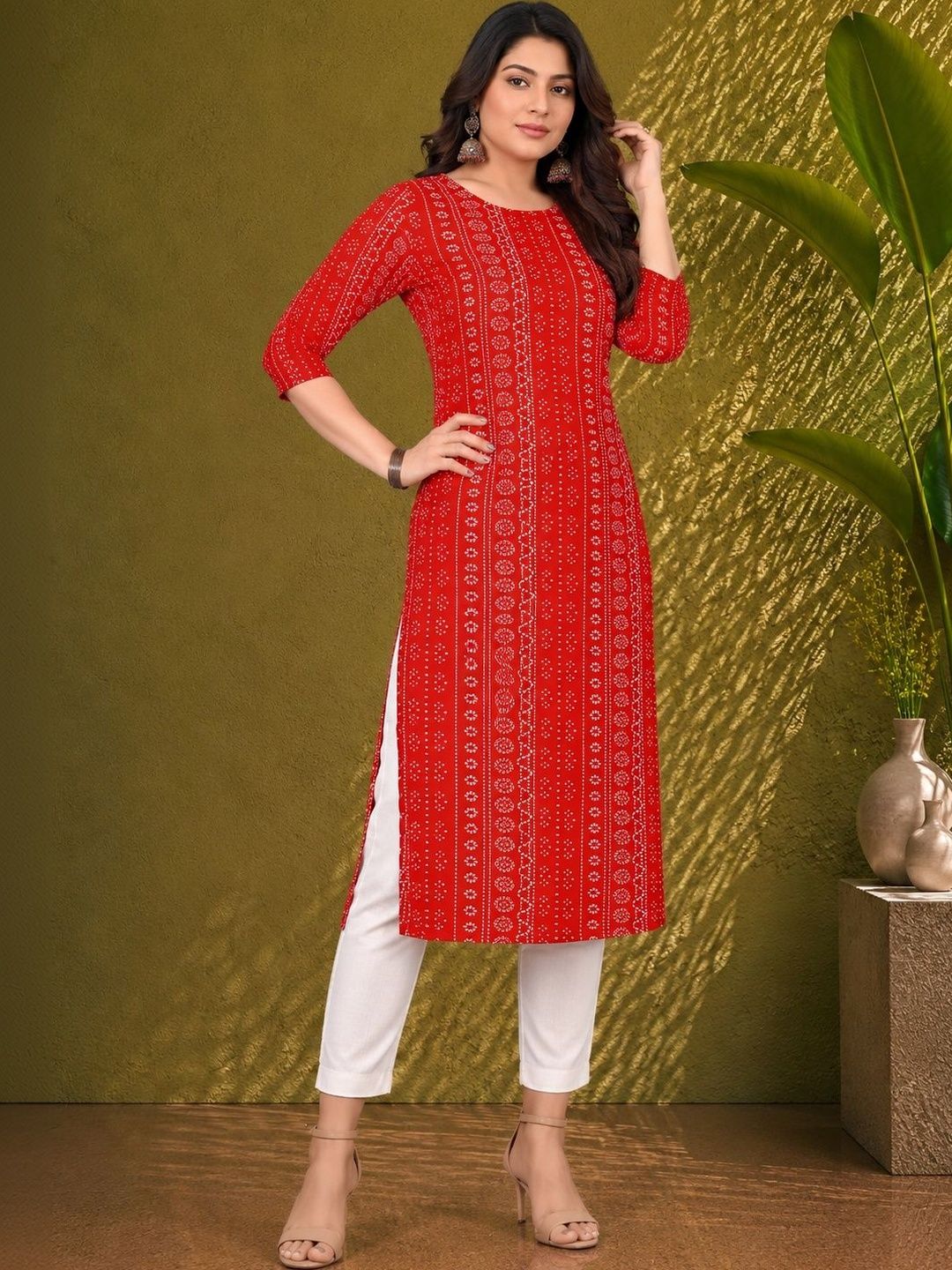 JANKHANA Women Ethnic Motifs Printed Indie Prints Crepe Kurta-picture-21