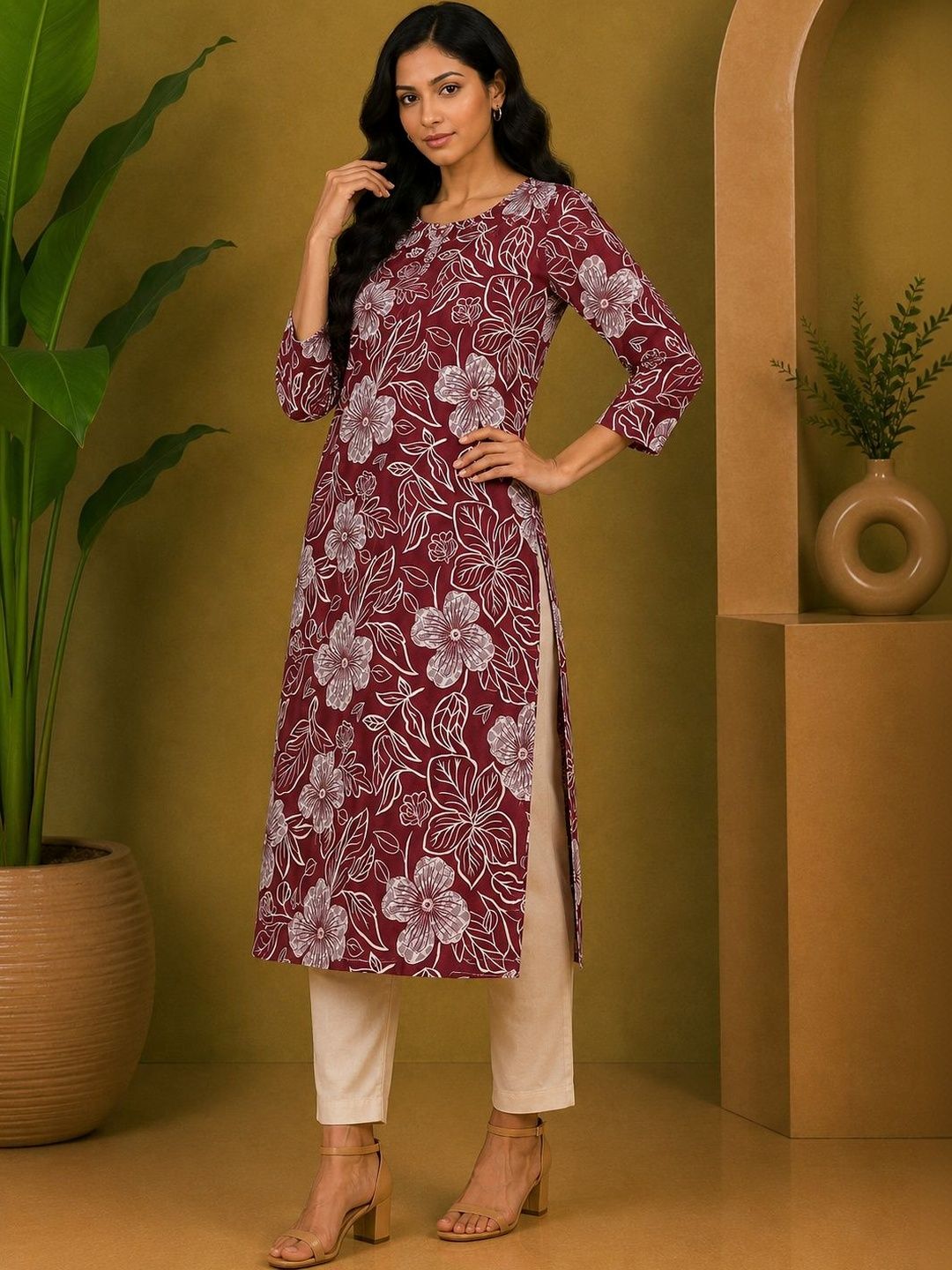 JANKHANA Women Floral Printed Floral Crepe Kurta-picture-17