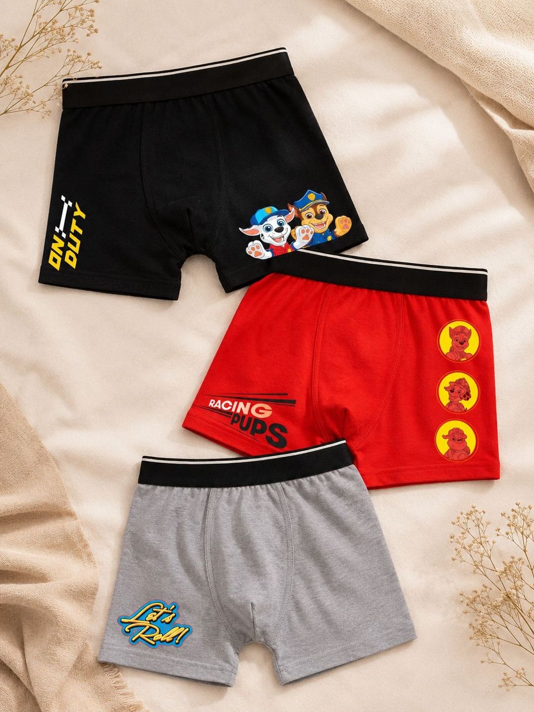 Button Bear Boys Pack of 3 Cotton Printed Trunks-picture-47