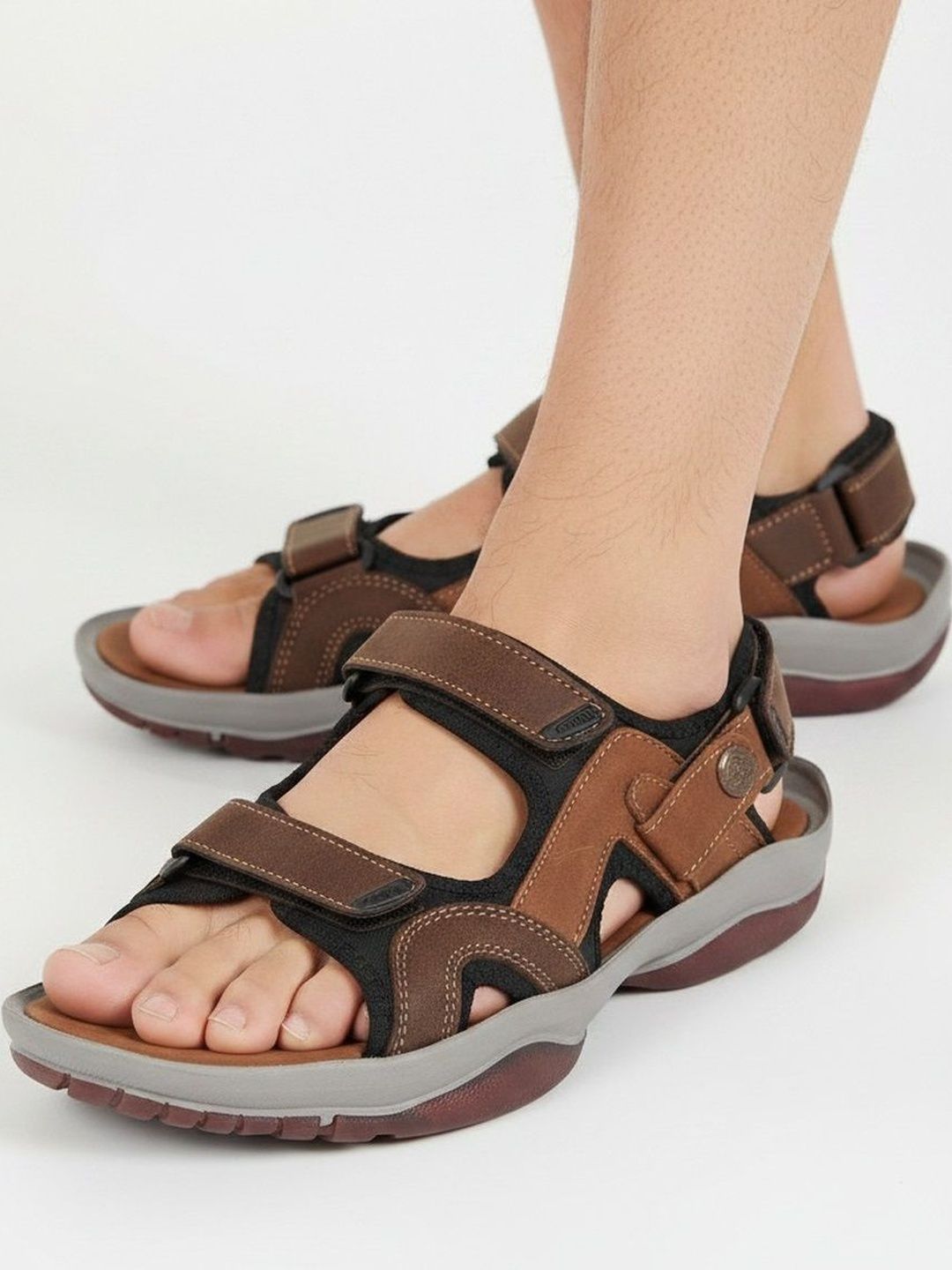 The Roadster Lifestyle Co Men Velcro Comfort Sandals-image-27