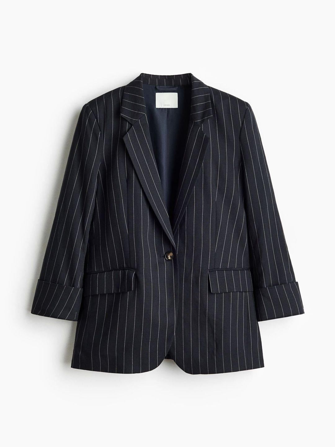 H&M Linen-Blend Single-Breasted Blazer-picture-10