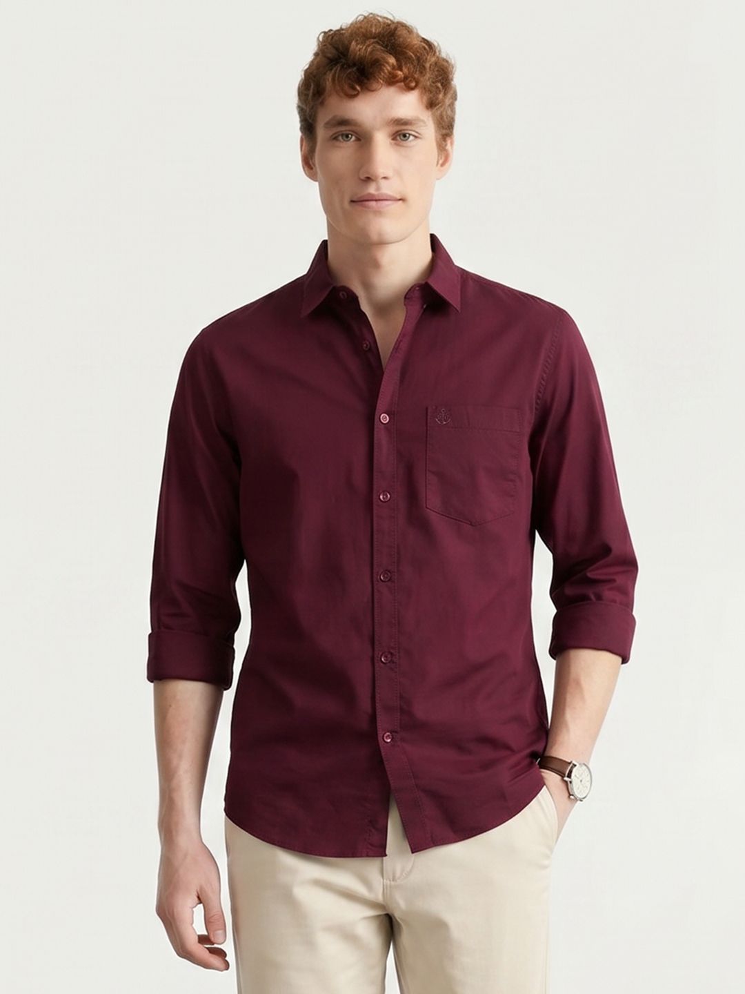 Mast & Harbour Spread Collar Casual Shirt-image-21