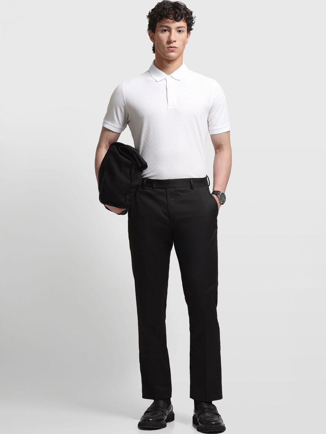 Arrow Men Tapered Fit Trousers-picture-15