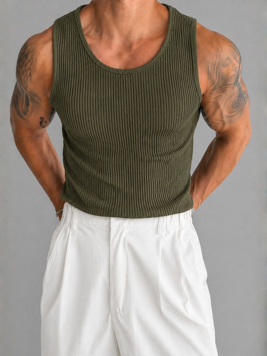 ROCKWELL Self Design Cotton Tank-picture-18
