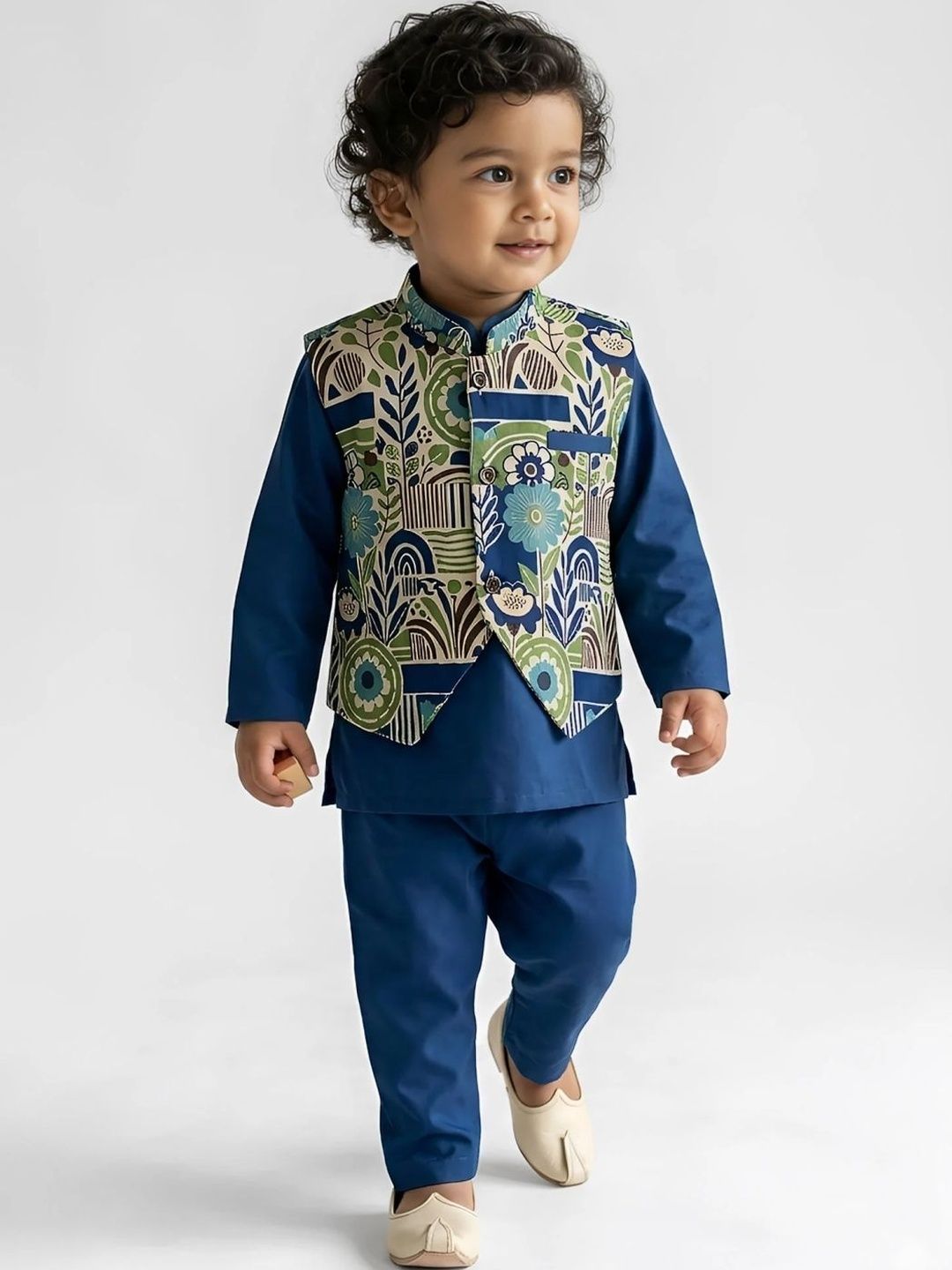 Hopscotch Boys Regular Pure Cotton Kurta with Pyjamas-picture-35