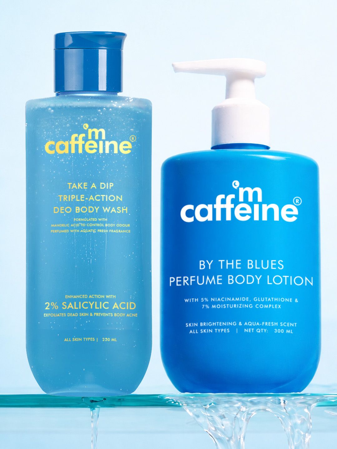 MCaffeine Set of By The Blue Perfume Body Lotion 300ml & Take A Dip Perfume BodyWash 250ml-image-10