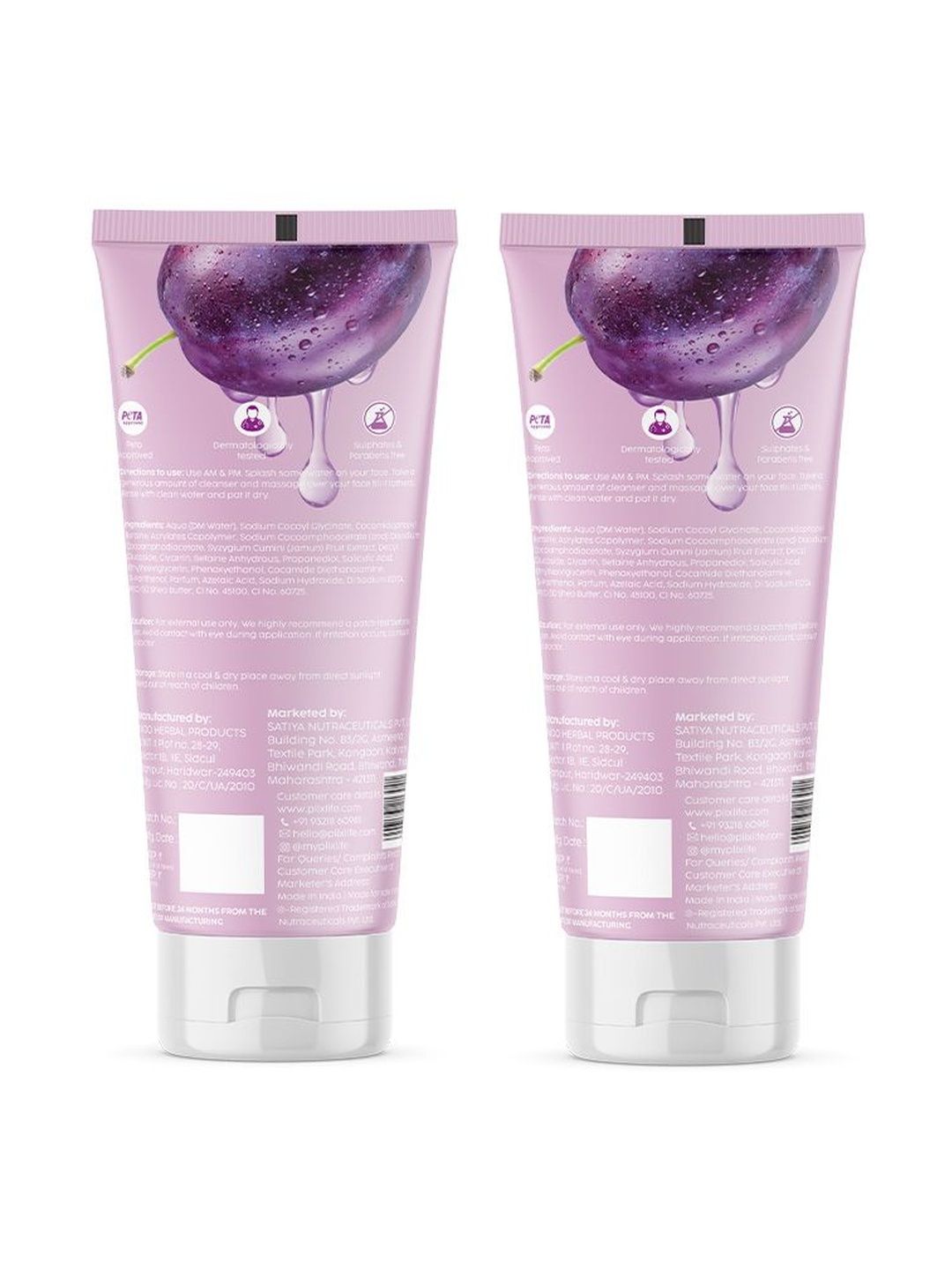 PLIX THE PLANT FIX Set Of 2 Jamun Active Acne Juicy Cleanser - 50 ml Each-image-49