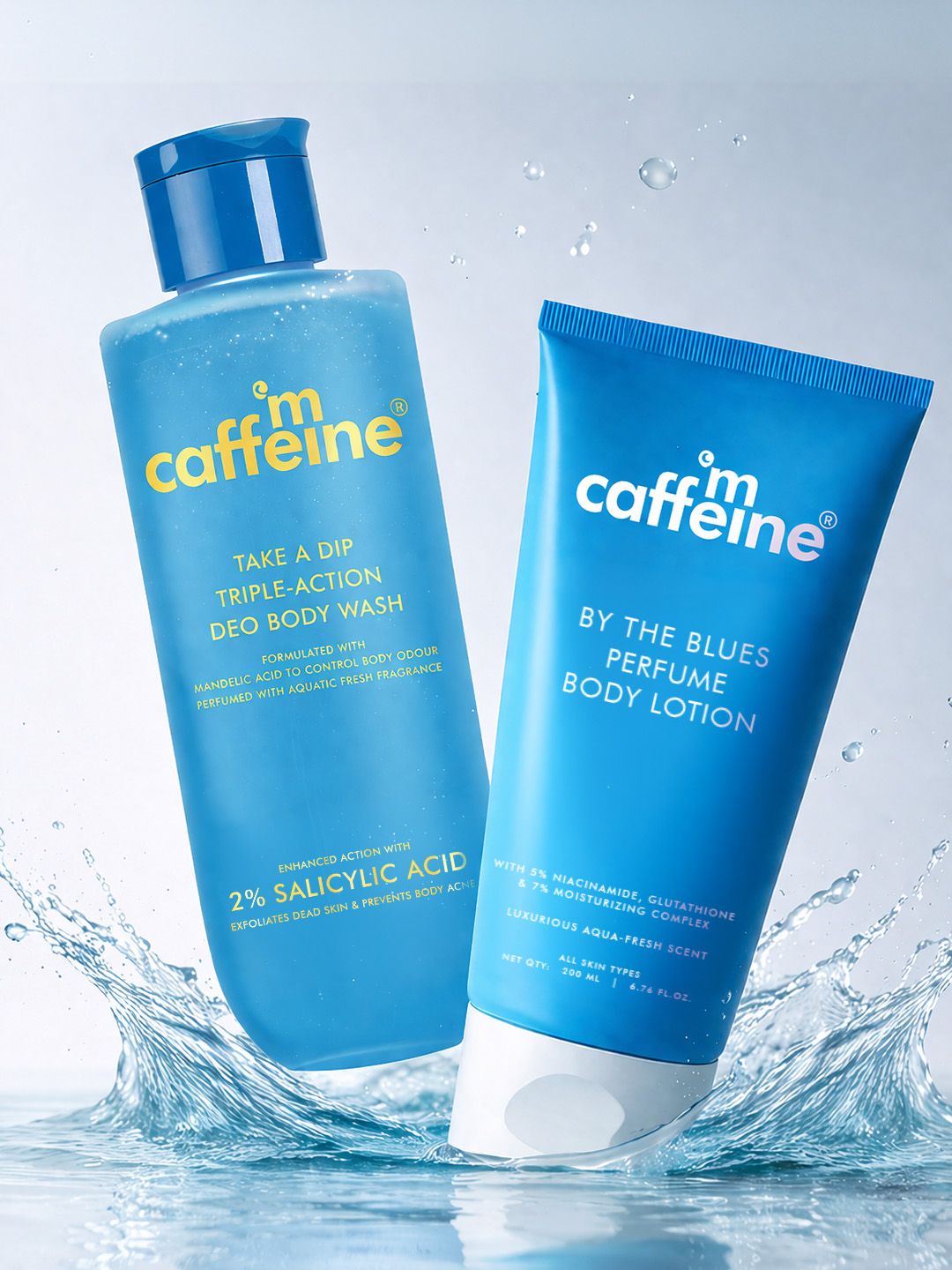 MCaffeine Set of By The Blue Perfume Body Lotion 200ml & Take A Dip Perfume BodyWash 250ml-image-9