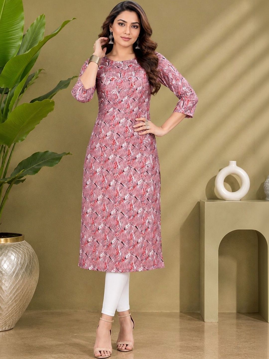 JANKHANA Women Printed Crepe Kurta-picture-35