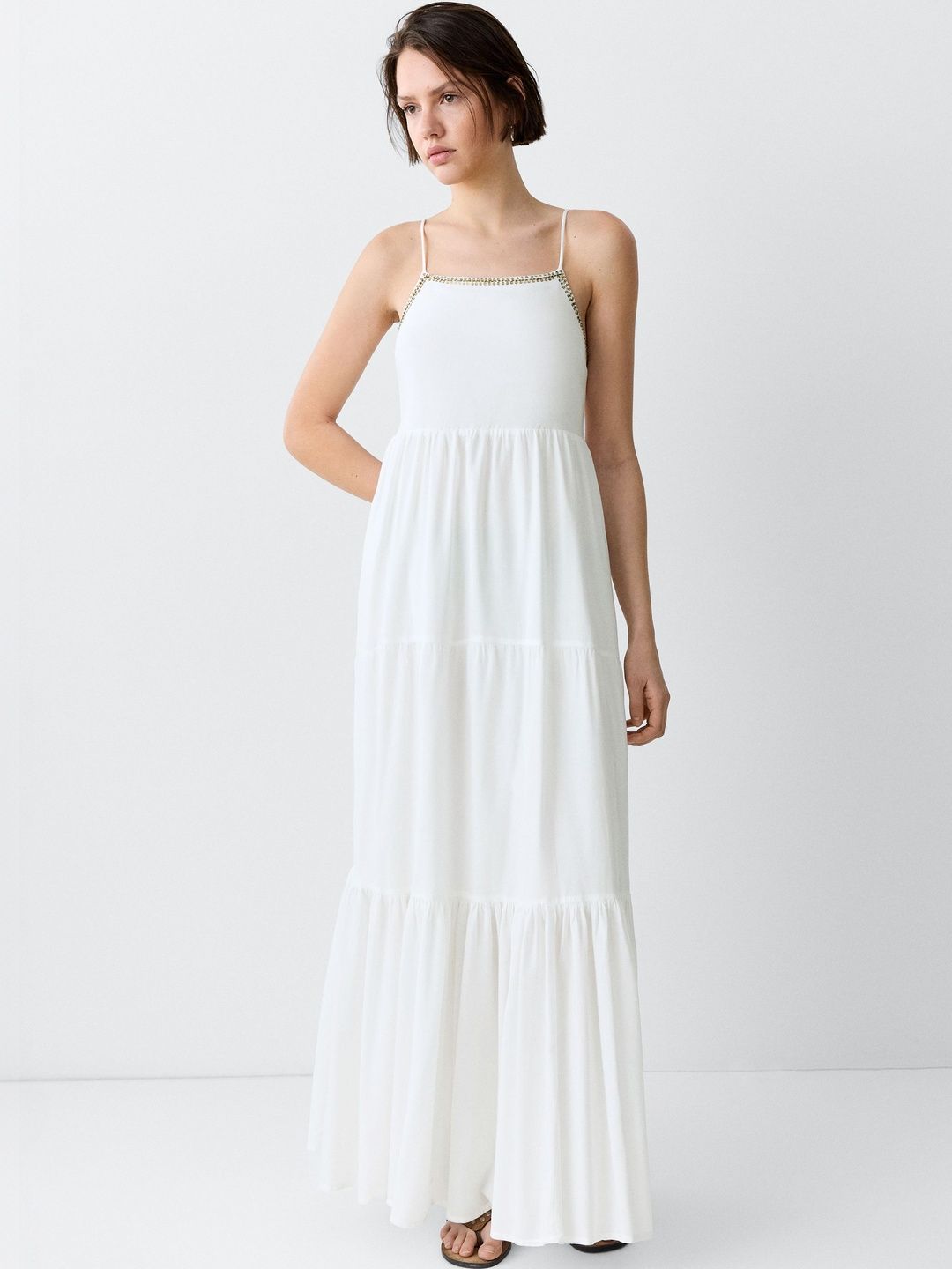 MANGO MNG Sequinned Maxi Dress-image-7