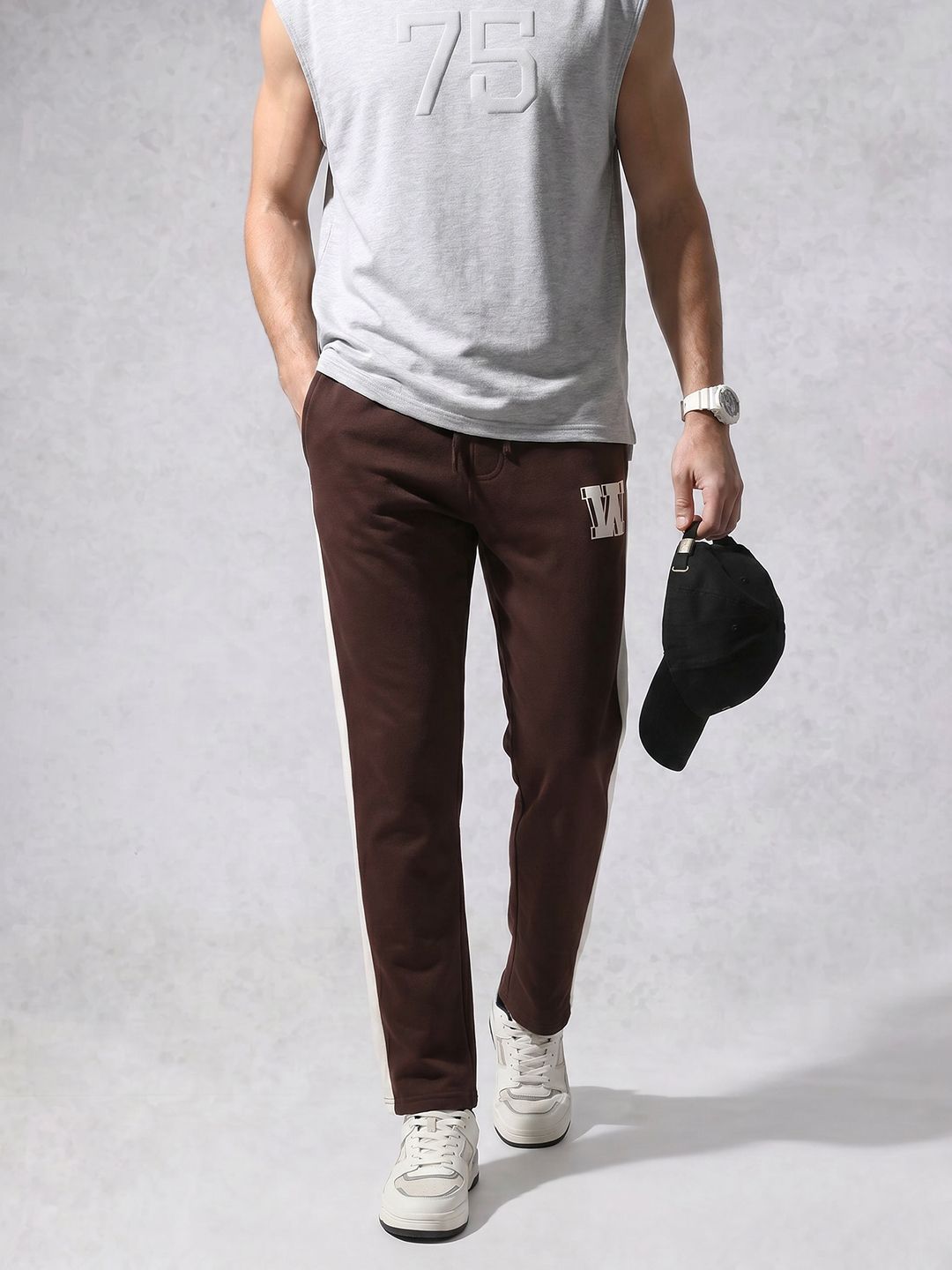 WROGN Men Striped Track Pants-picture-52