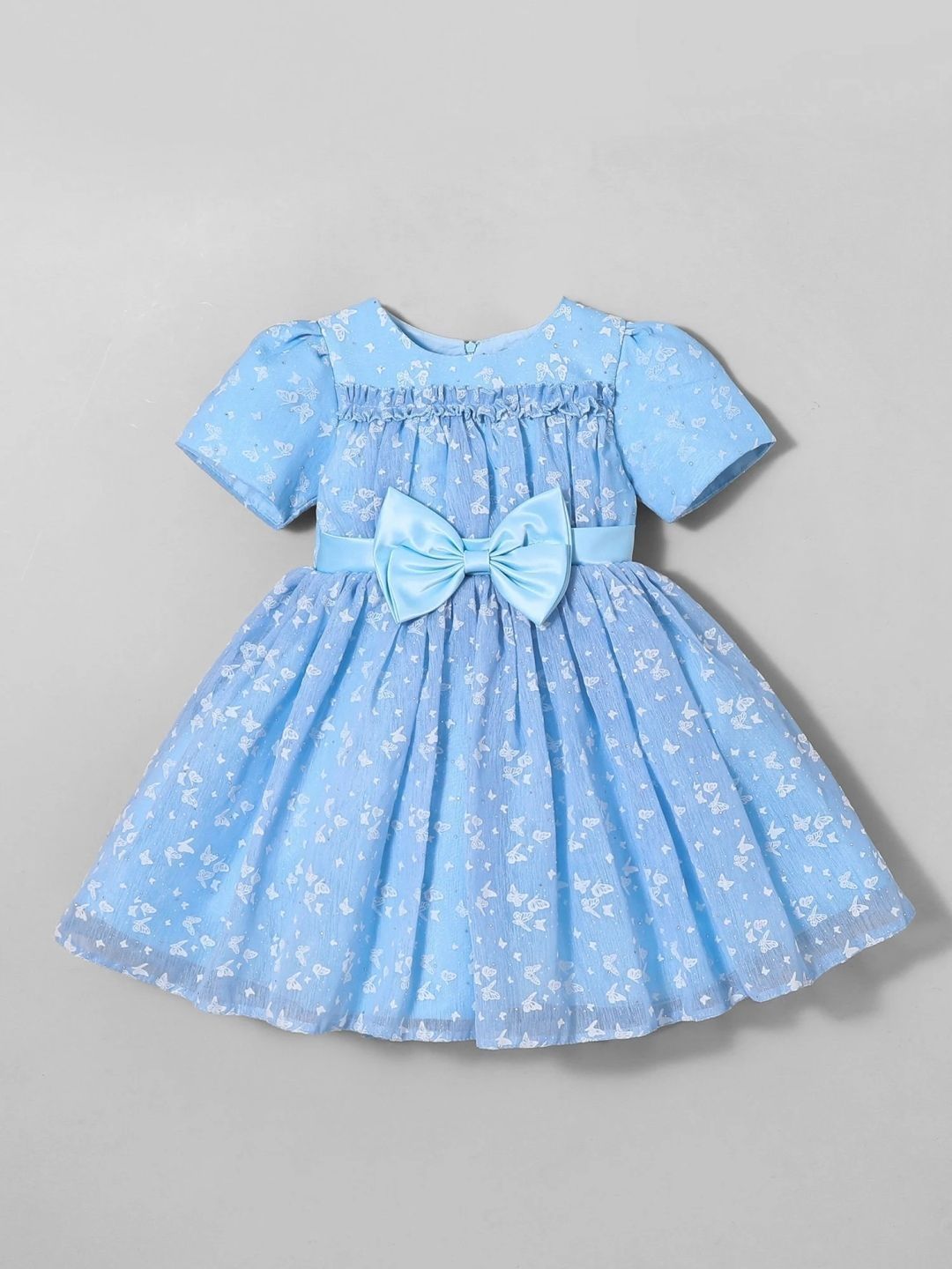 Hopscotch Embellished Puff Sleeve Dress-picture-19