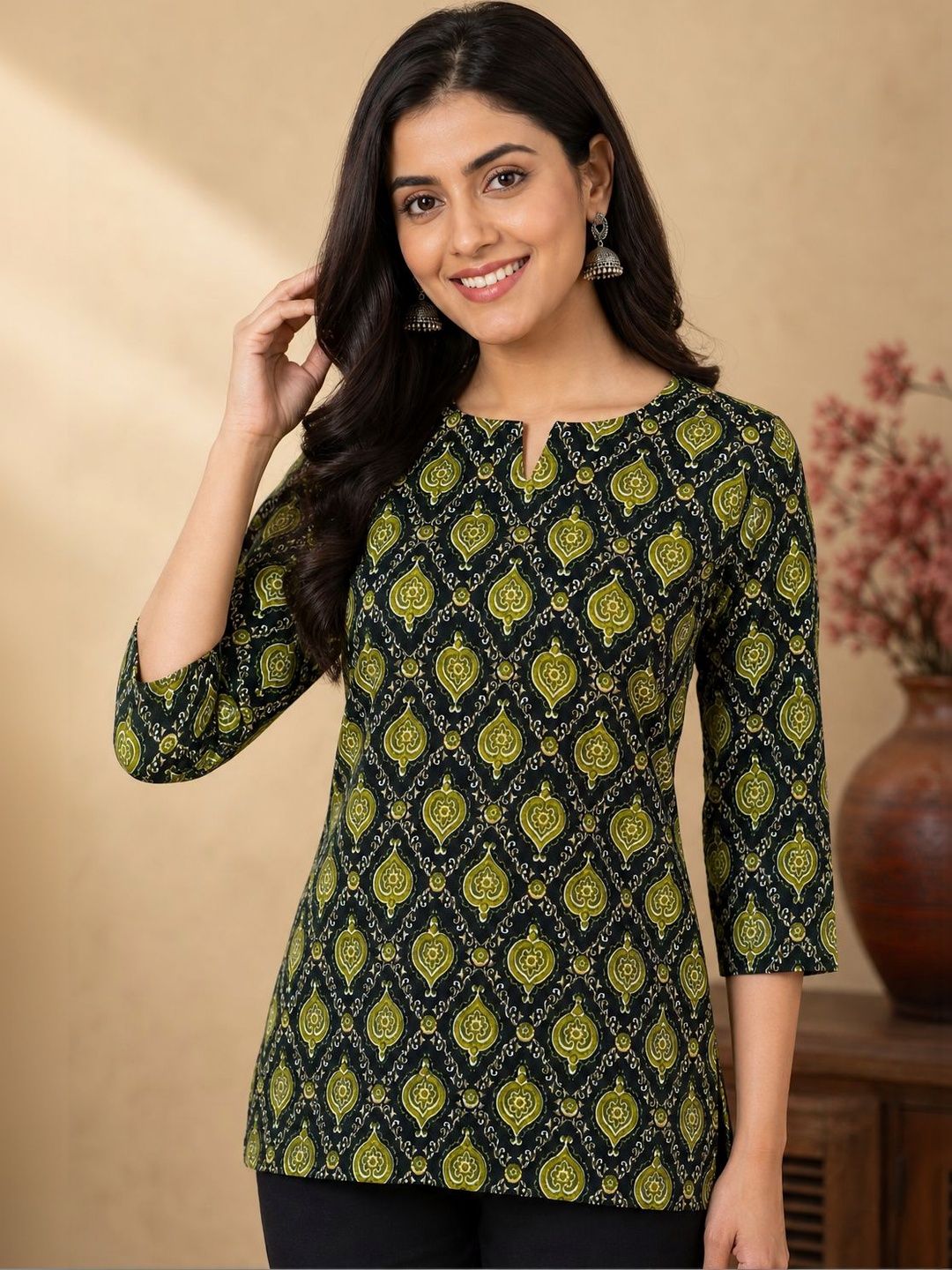 JANKHANA Ethnic Motifs Printed Kurti-picture-21