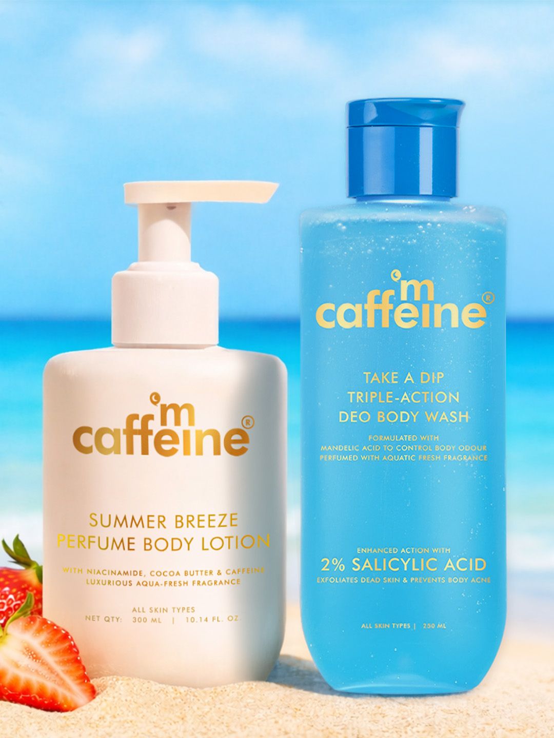 MCaffeine Set of Summer Breeze Body Lotion 300ml & Take A Dip Perfume Body Wash 250ml-image-45