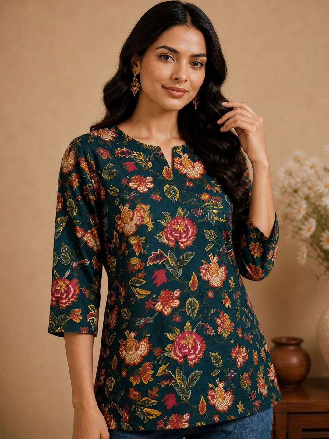 JANKHANA Floral Printed Kurti-picture-16