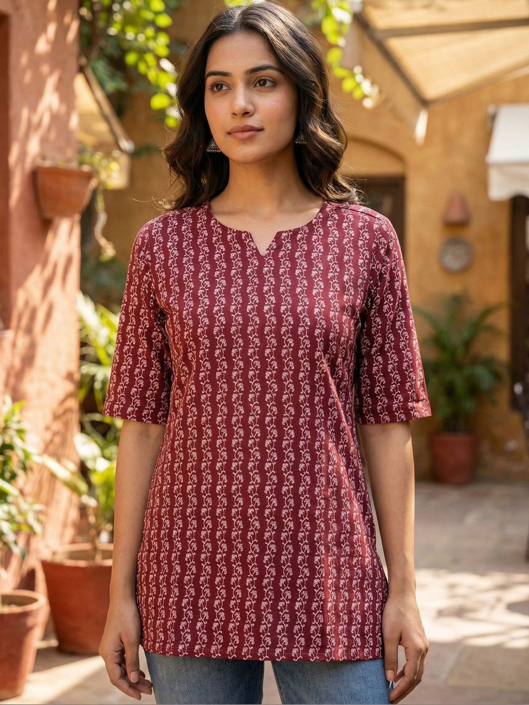 JANKHANA Geometric Printed Kurti-picture-17