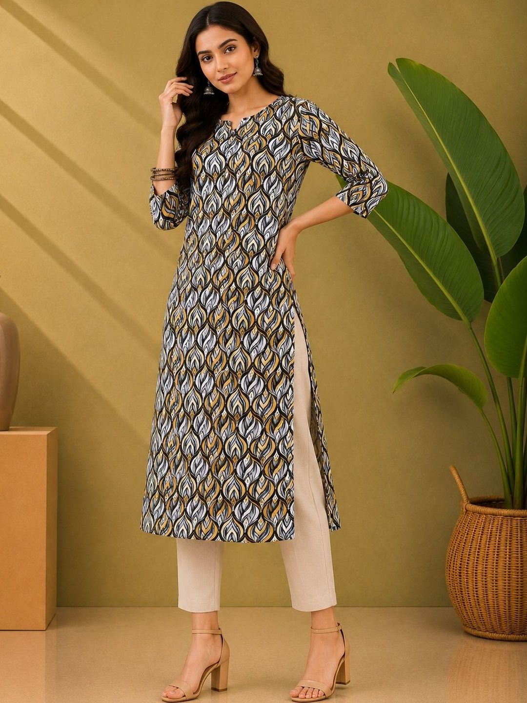 JANKHANA Women Printed Crepe Kurta-picture-30