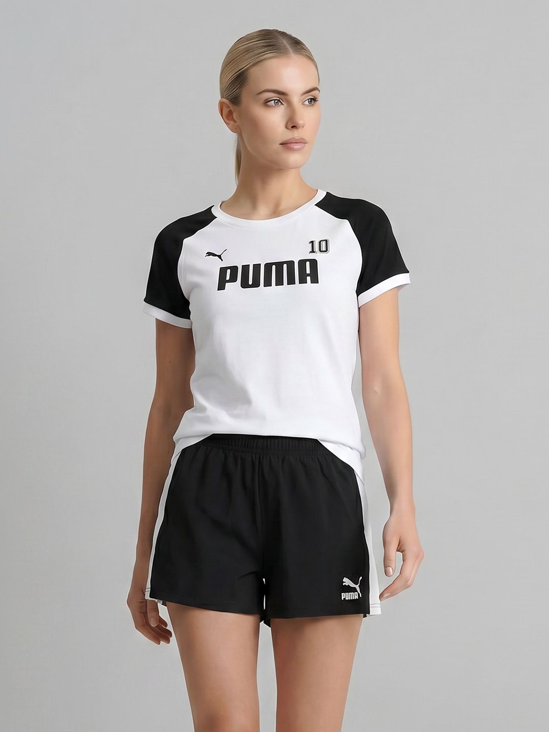 Puma Sport Slim Fit Brand Logo Printed Pure Cotton T-Shirt-image-25