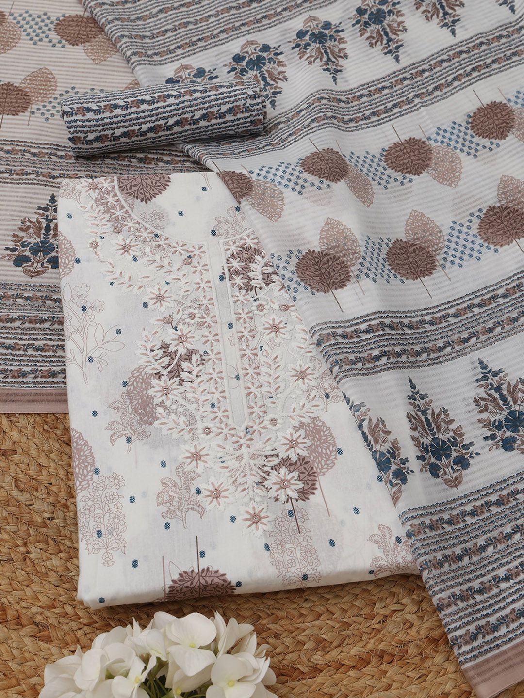 Soch Embroidered Pure Cotton Unstitched Dress Material-picture-36