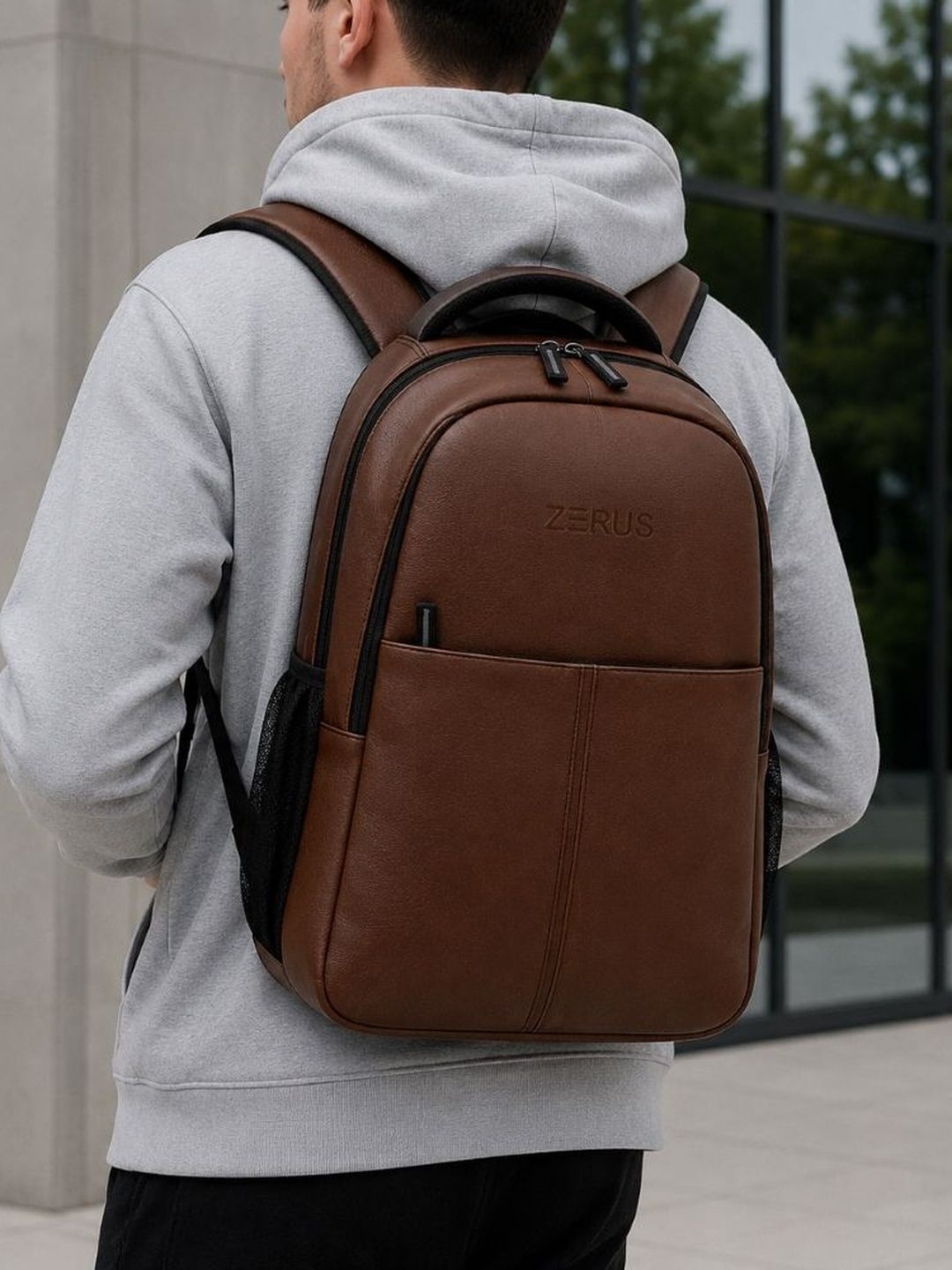 ZERUS Unisex Brand Logo Backpack-picture-20