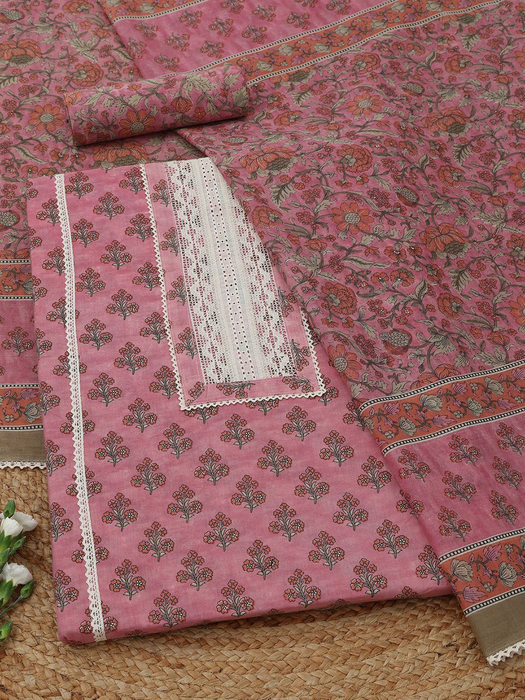 Soch Printed Pure Cotton Unstitched Dress Material-picture-33