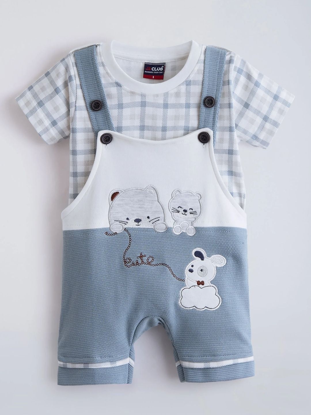 Hopscotch Boys Checked T-shirt with Shorts-picture-23