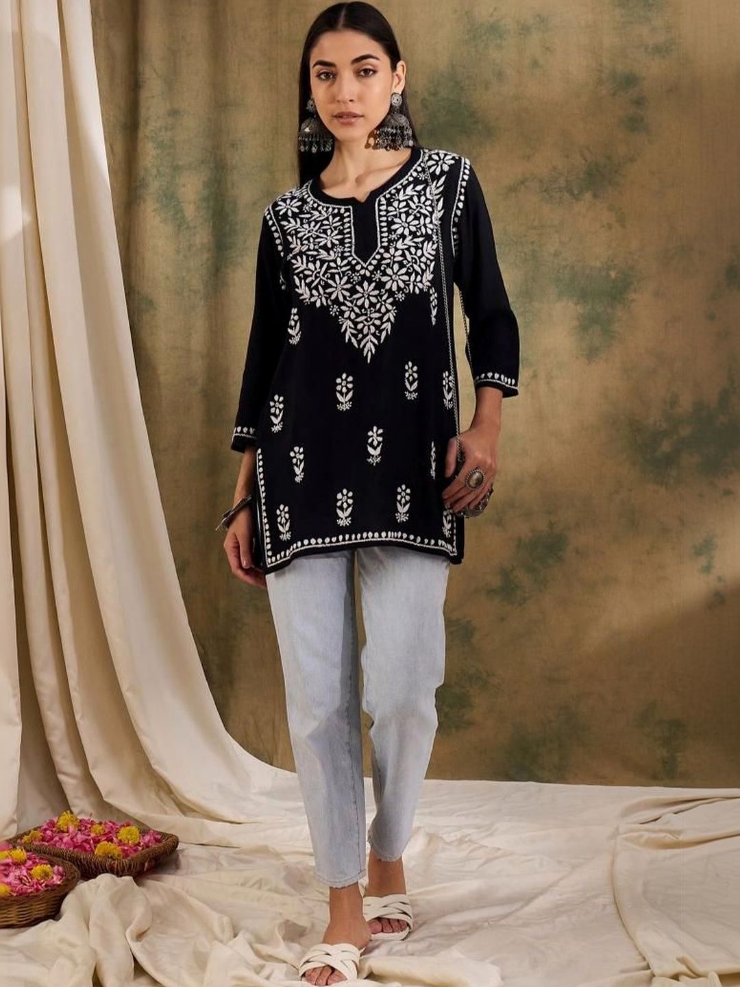Anouk X fwd Viscose Rayon Embroidered Ethnic Tunic-picture-17