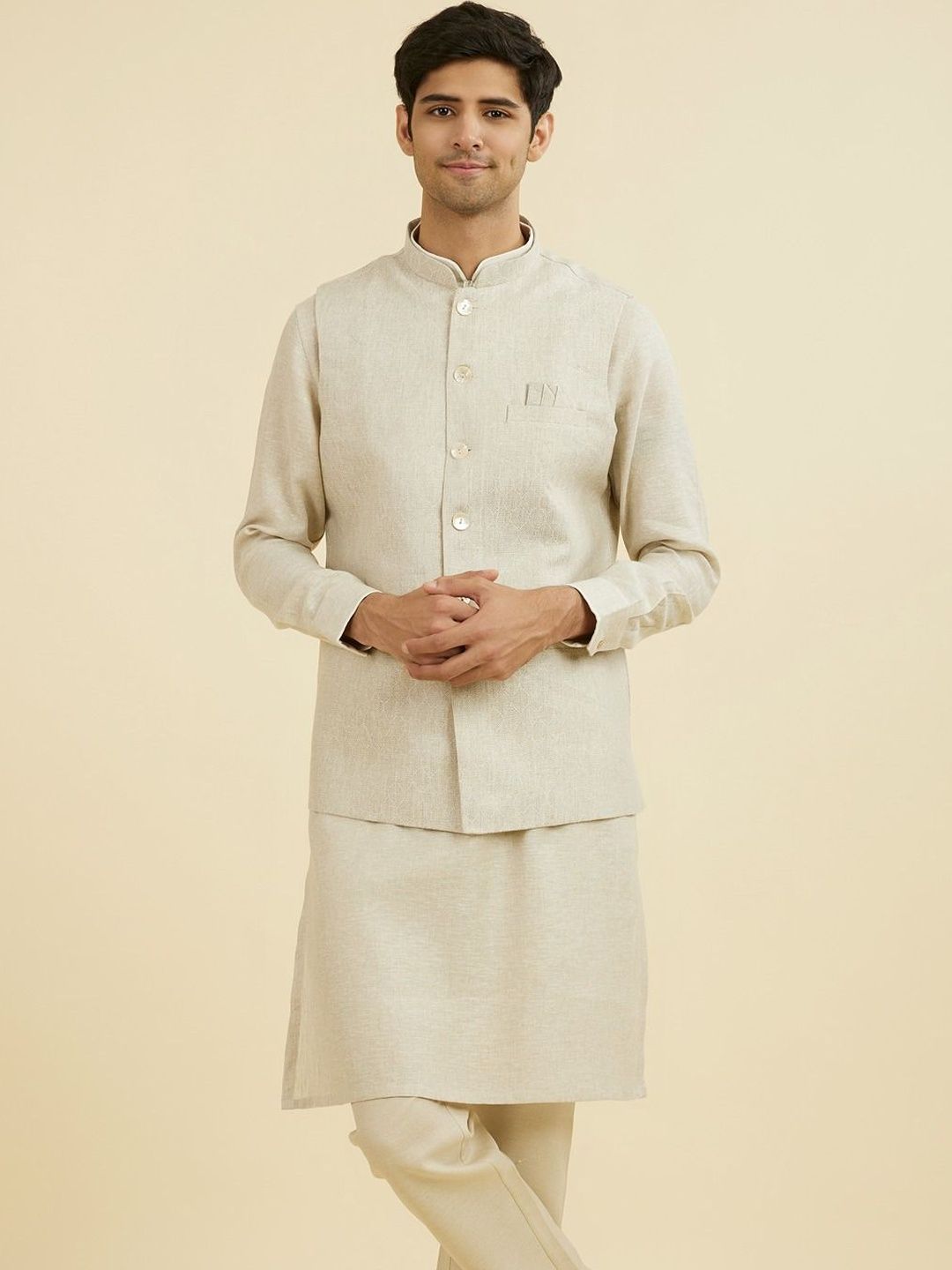 Manyavar Mandarin Collar Nehru Jackets-picture-23