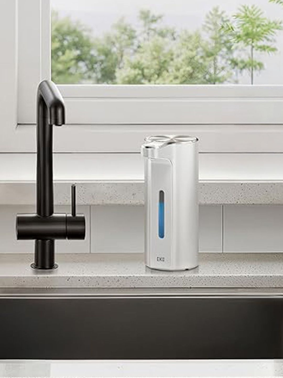 OBSESSIONS White & White Solid Plastic Soap Dispenser-image-44
