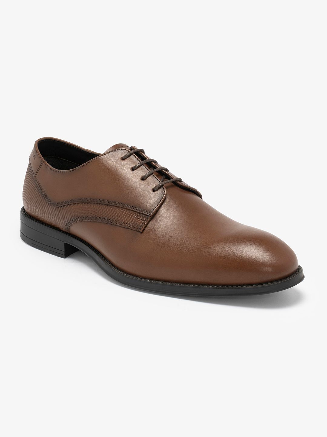 Red Tape Men Textured Leather Round Toe Lace-Ups Formal Derbys-picture-31