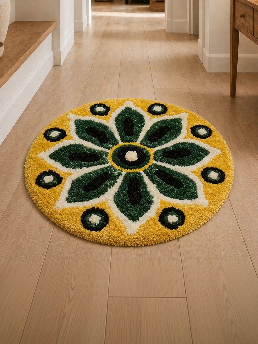 AaHo Decor Brown & Yellow Anti-Slip High Absorbent Floor Mat-image-9