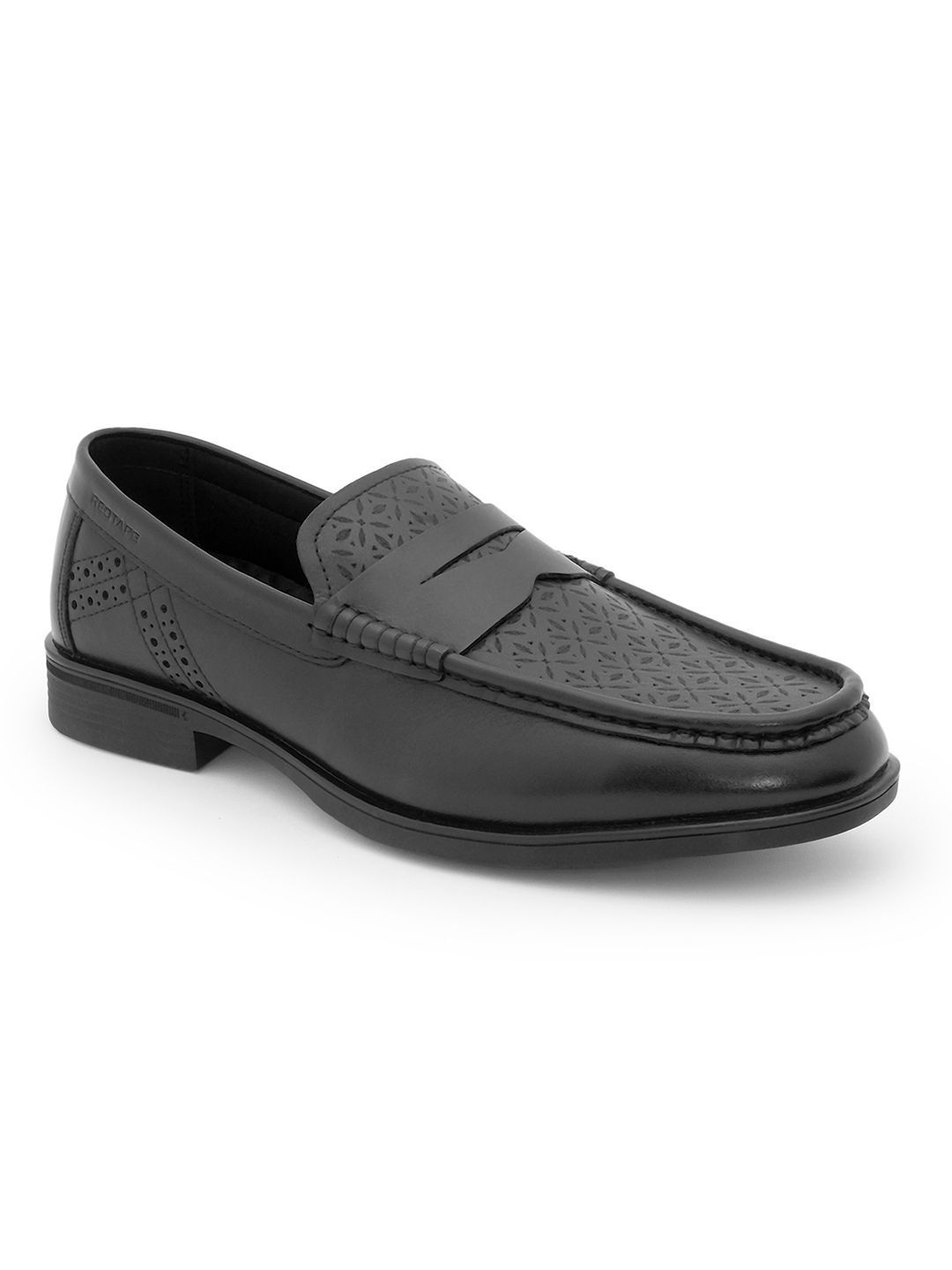 Red Tape Men Textured Leather Round Toe Slip-On Formal Loafers-image-14