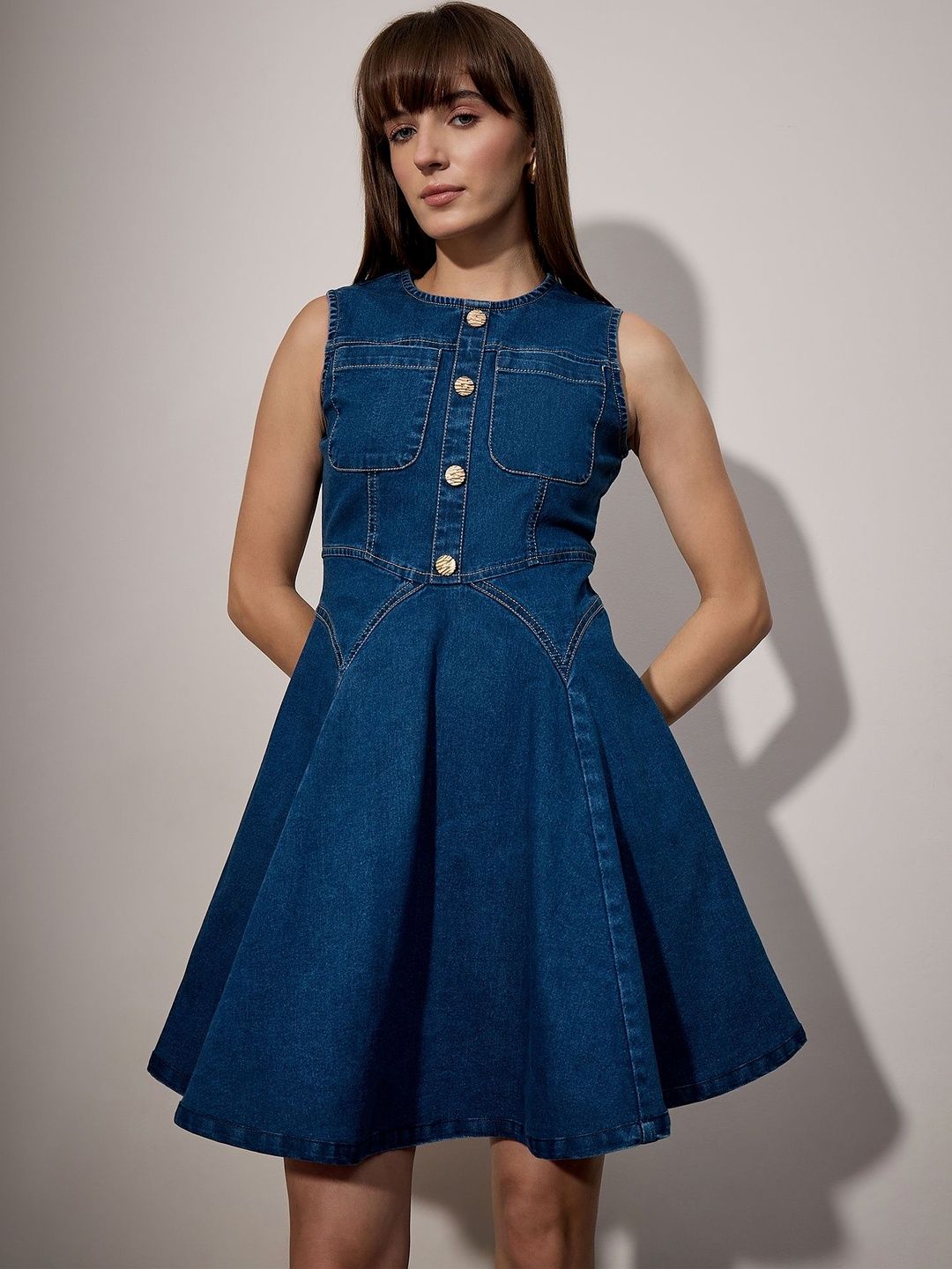 Chemistry Denim Fit & Flare Dress-picture-26