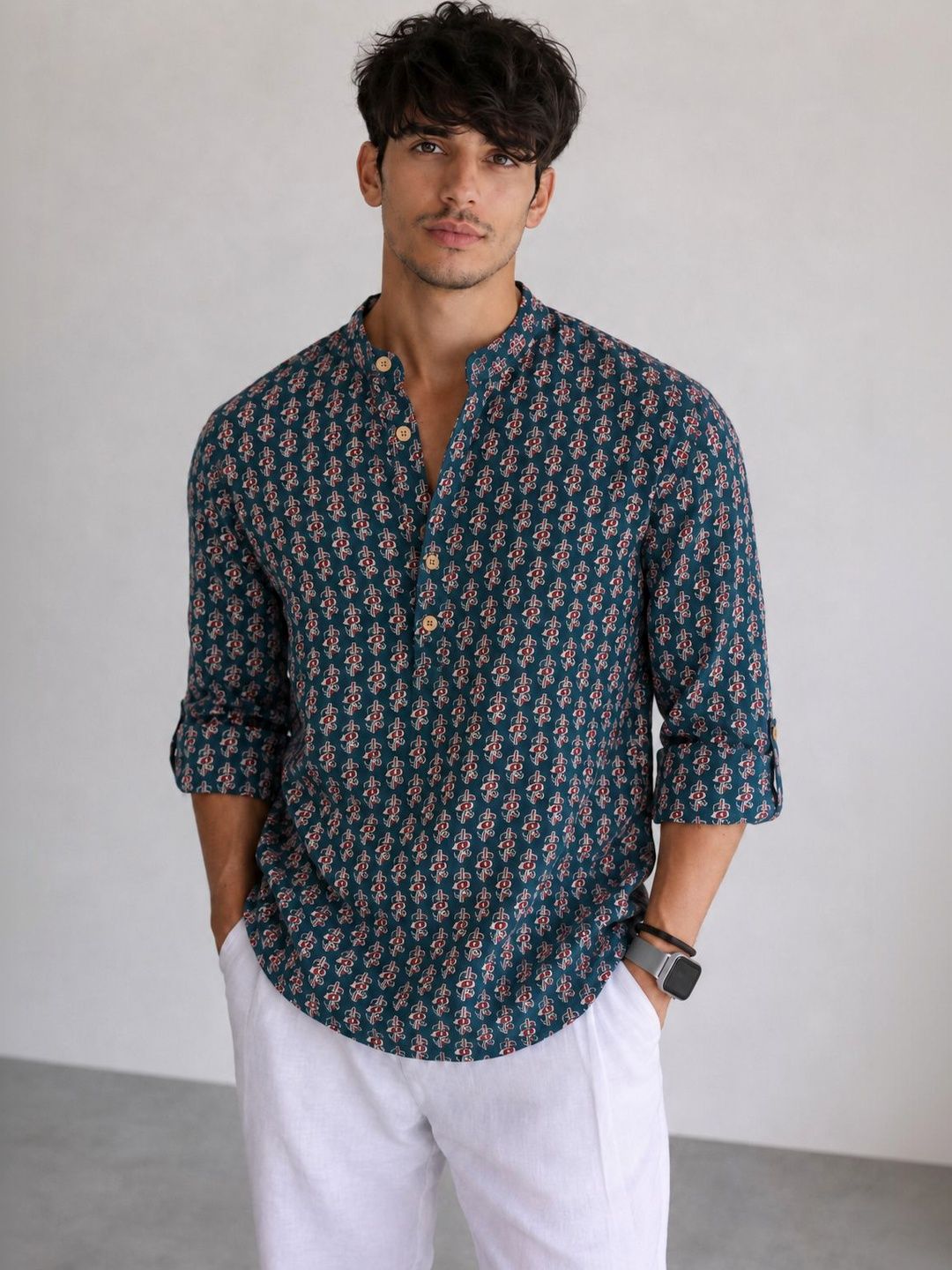 Anouk Men Ethnic Motifs Printed Indie Prints Kurta-picture-28