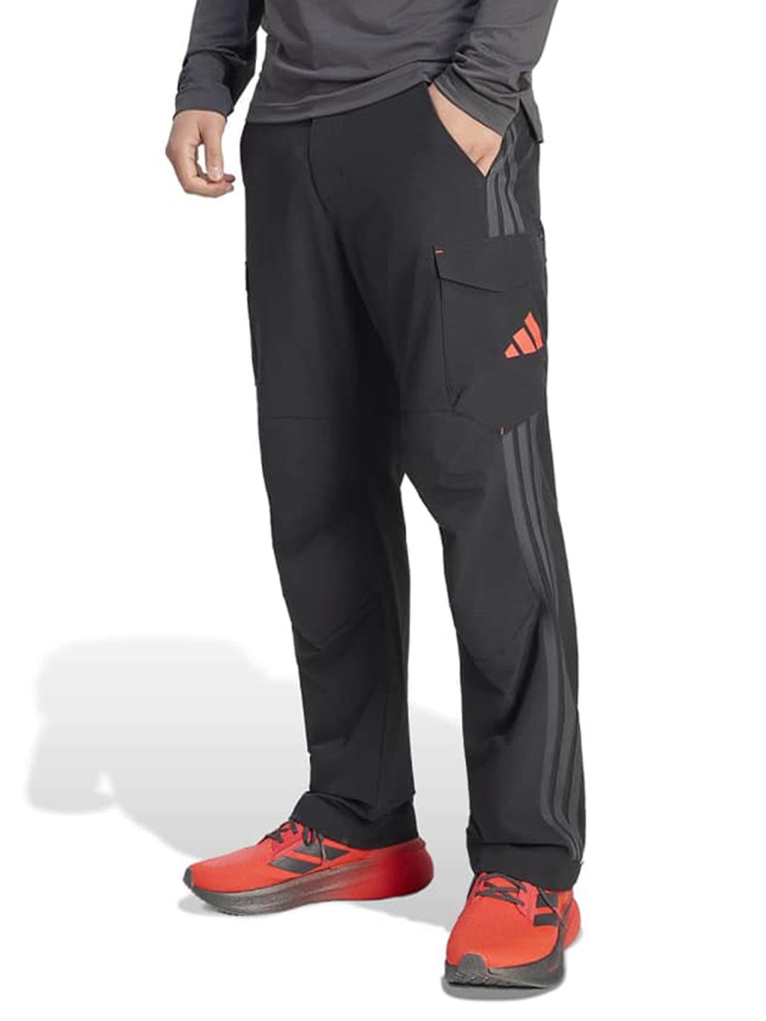 ADIDAS Men Baggy Brand Logo Training Joggers-image-30