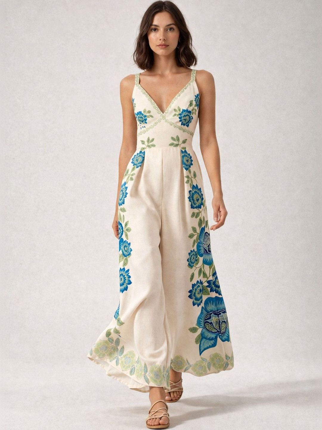 Routes by All About You Printed Culotte Jumpsuit with Embroidered-picture-30