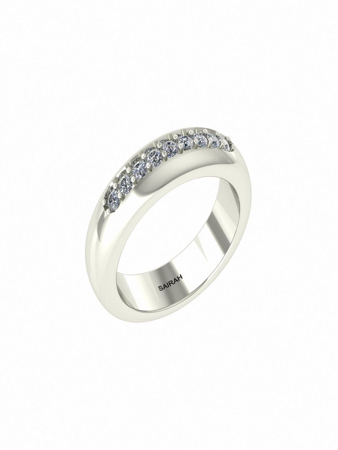 SAIRAH Unisex Silver Plated Cubic Zirconia Finger Ring-picture-44