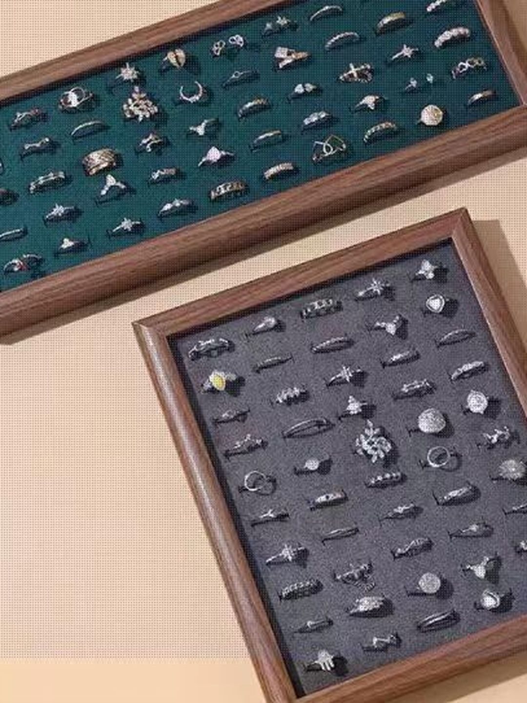 DOOR STEP SHOPPING Grey Regular Jewellery Organiser Organisers-image-33
