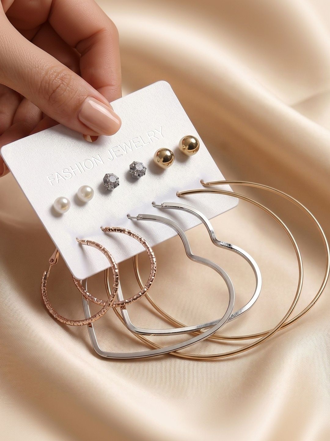 DressBerry Geometric Hoop Earrings-picture-29