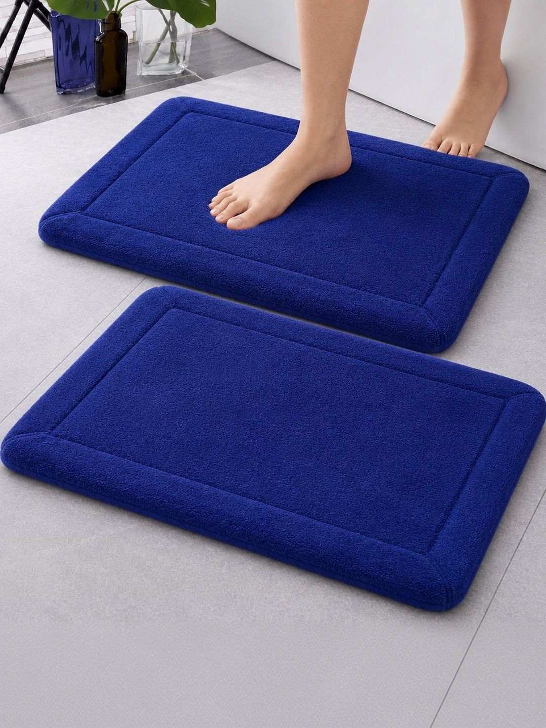 elanorhomes Blue Anti Slip Bath Rug-image-18