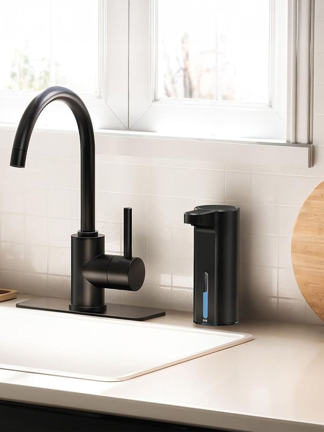 OBSESSIONS Black & Black Solid Plastic Soap Dispenser-image-19