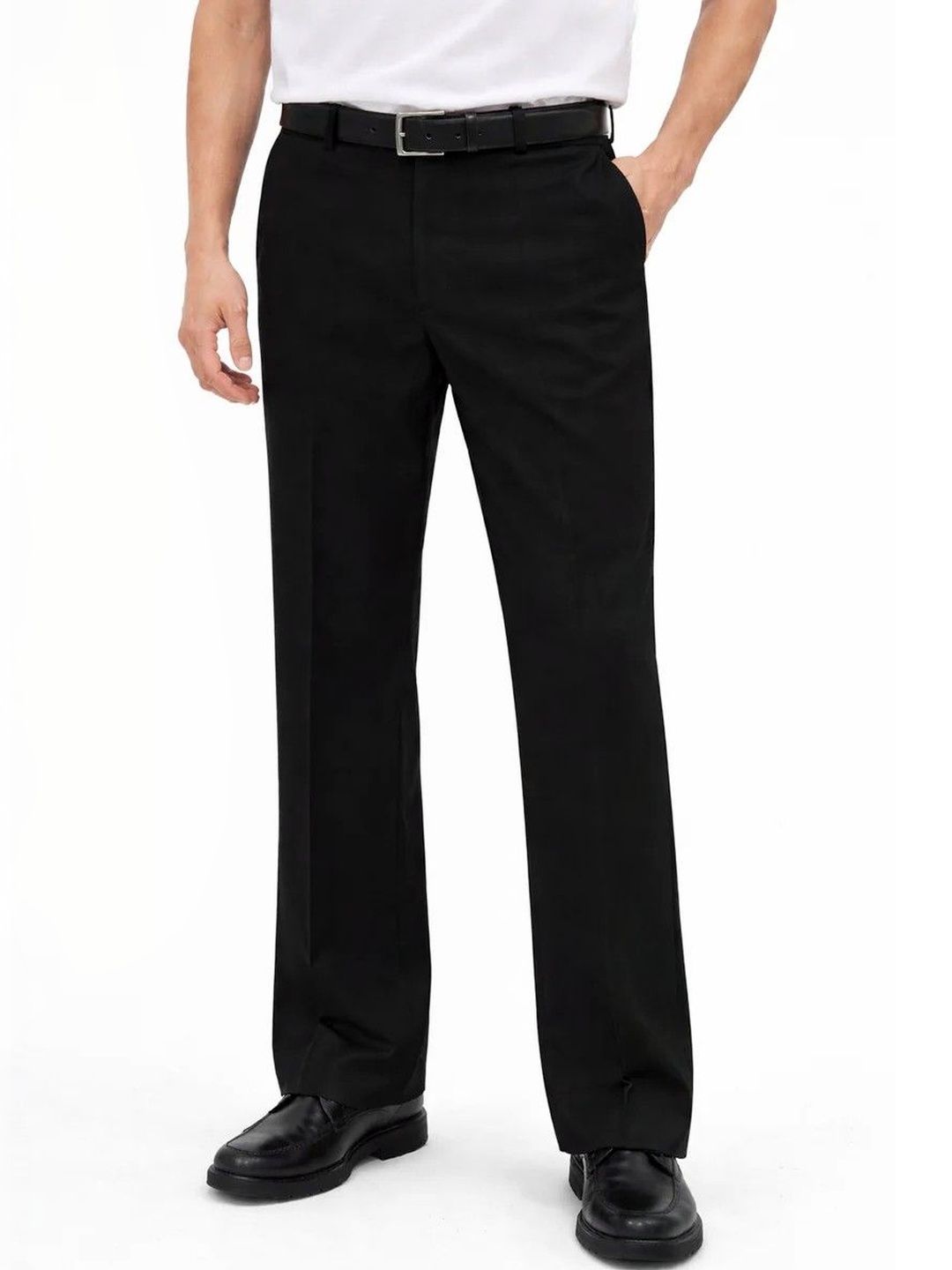 FOUR POCKETS Men Straight Fit Trousers-picture-42