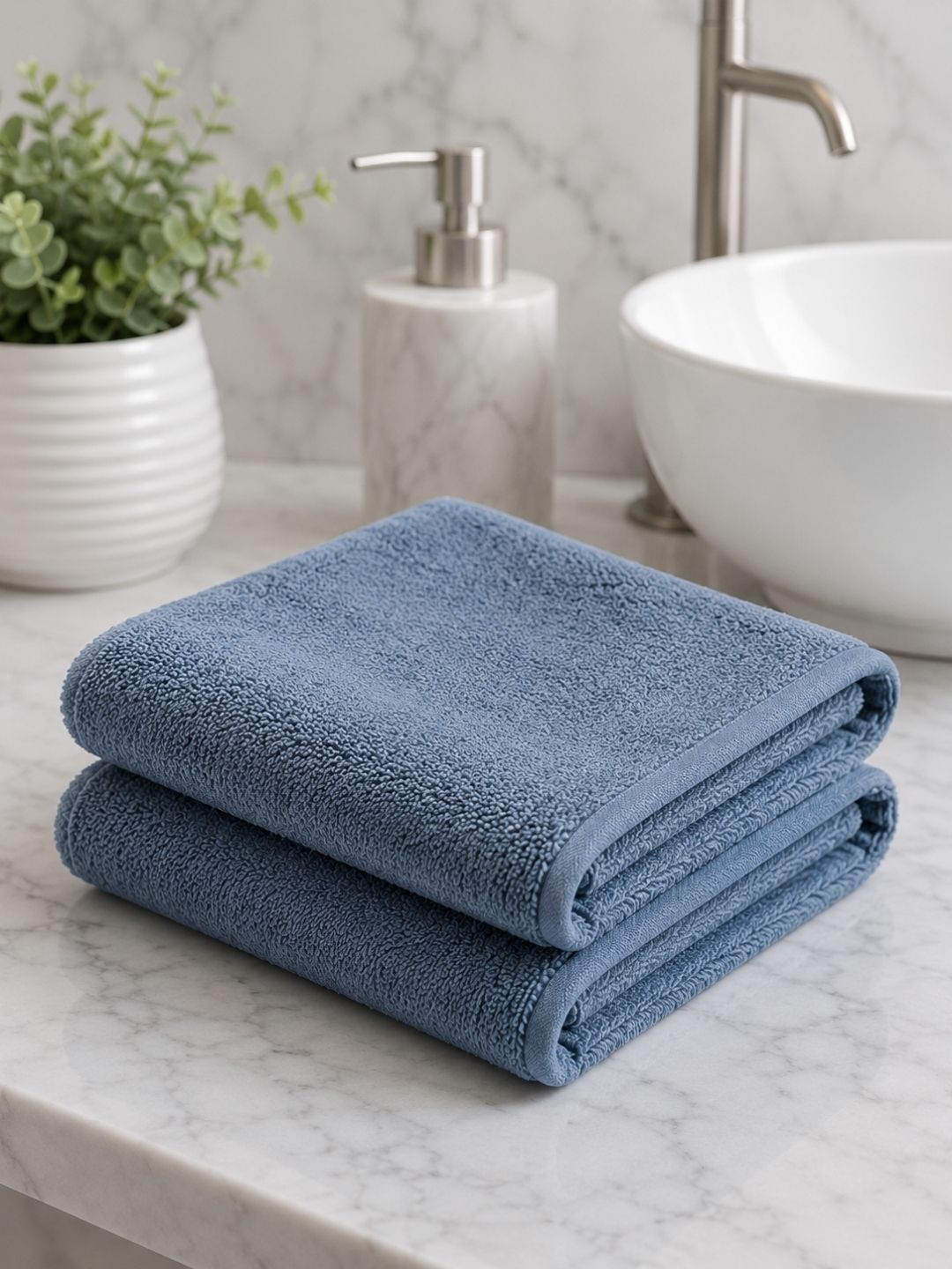 Fezora 2Pcs Grey Microfiber 500 GSM Hand Towels-picture-3