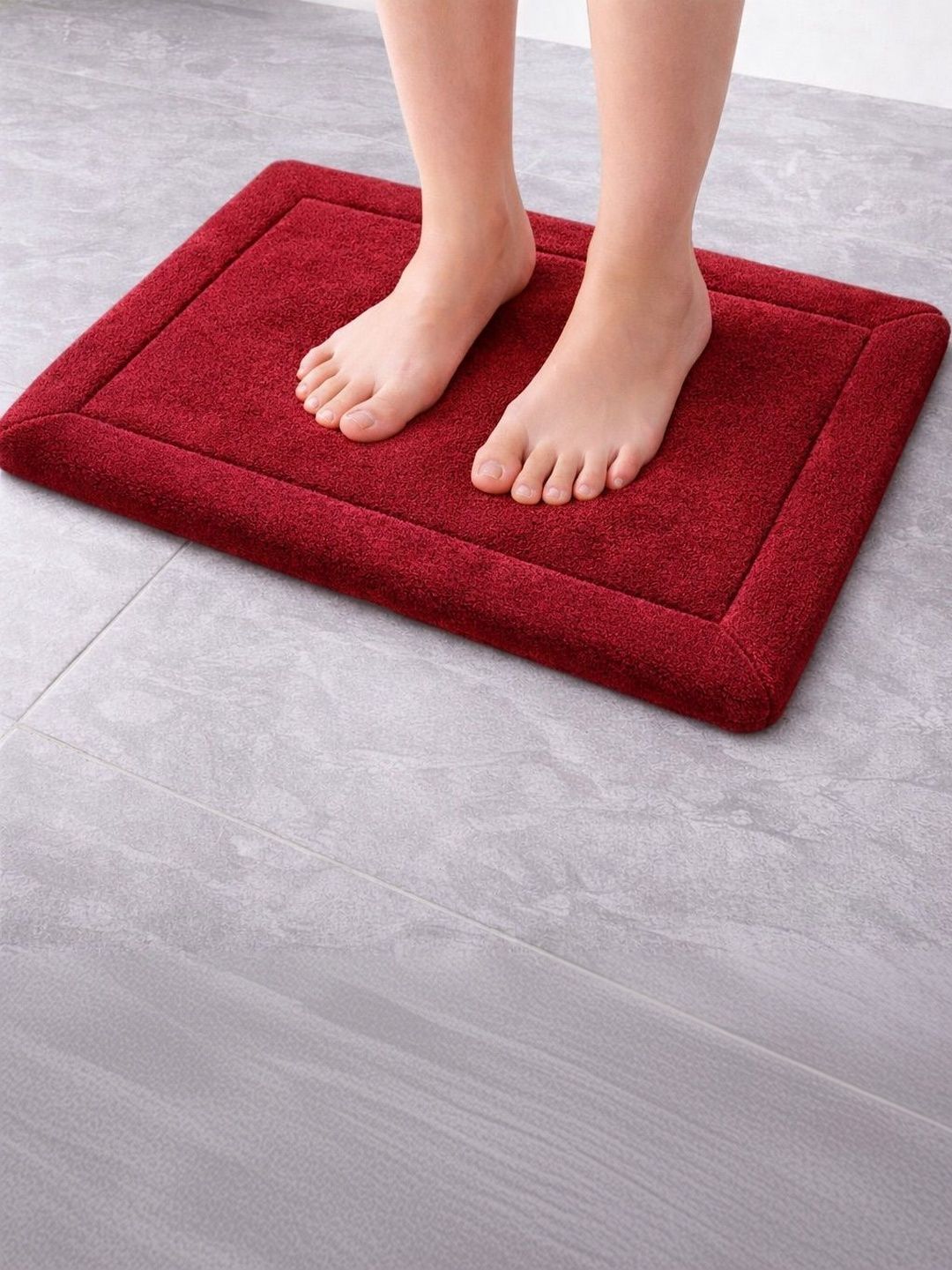 elanorhomes Maroon Anti-Slip High Absorbent Doormats-image-19