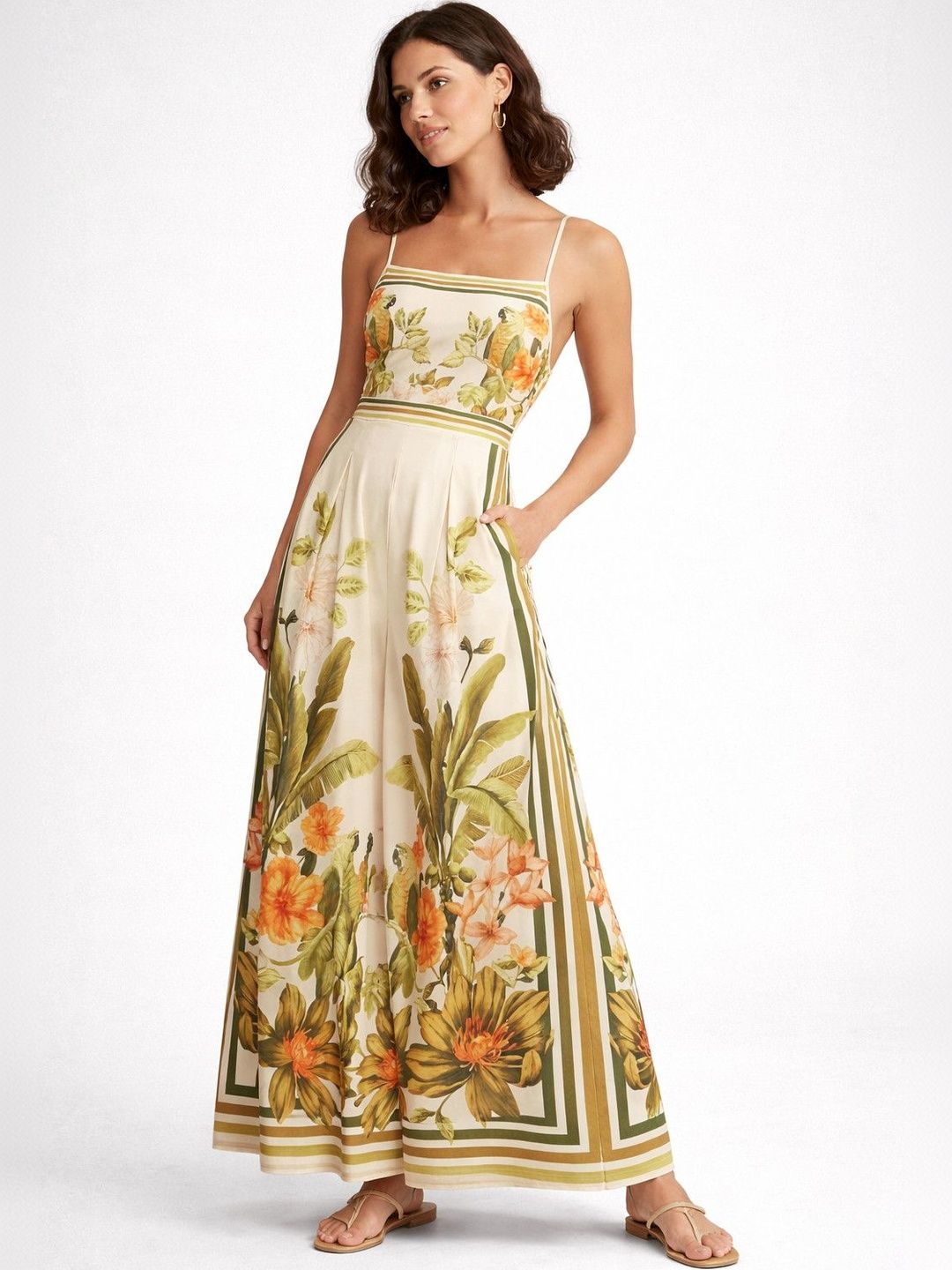 Routes by All About You Printed Culotte Jumpsuit with Embroidered-picture-48