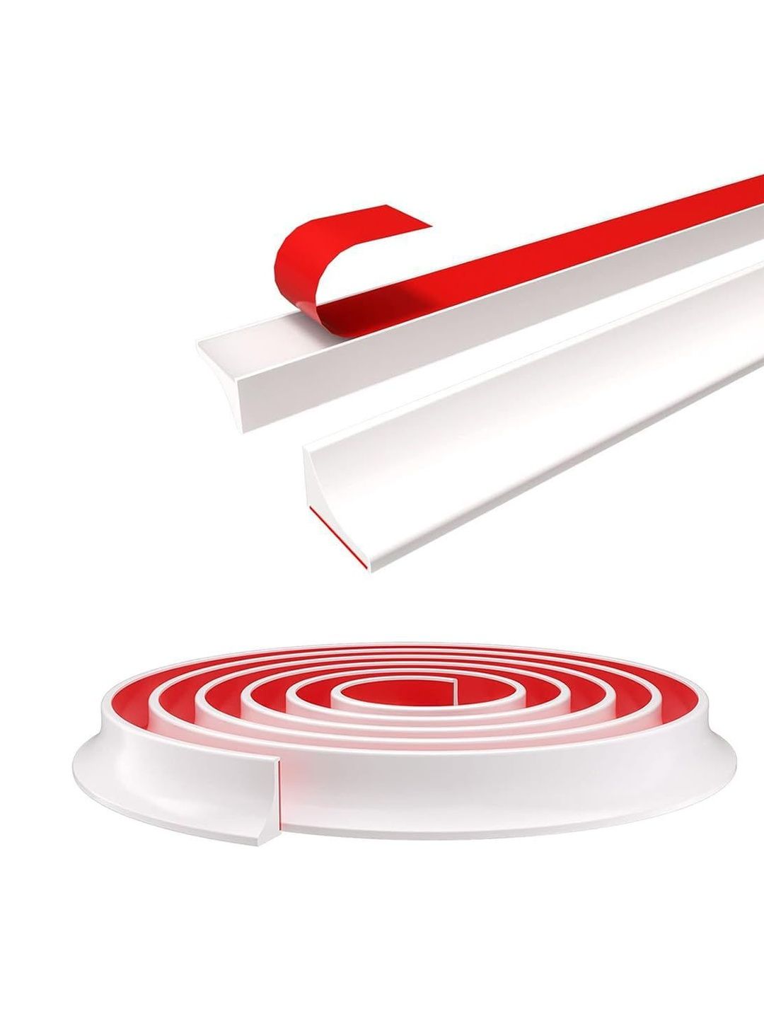MAYCREATE White & White Solid Rubber Bathroom Accessories-picture-10