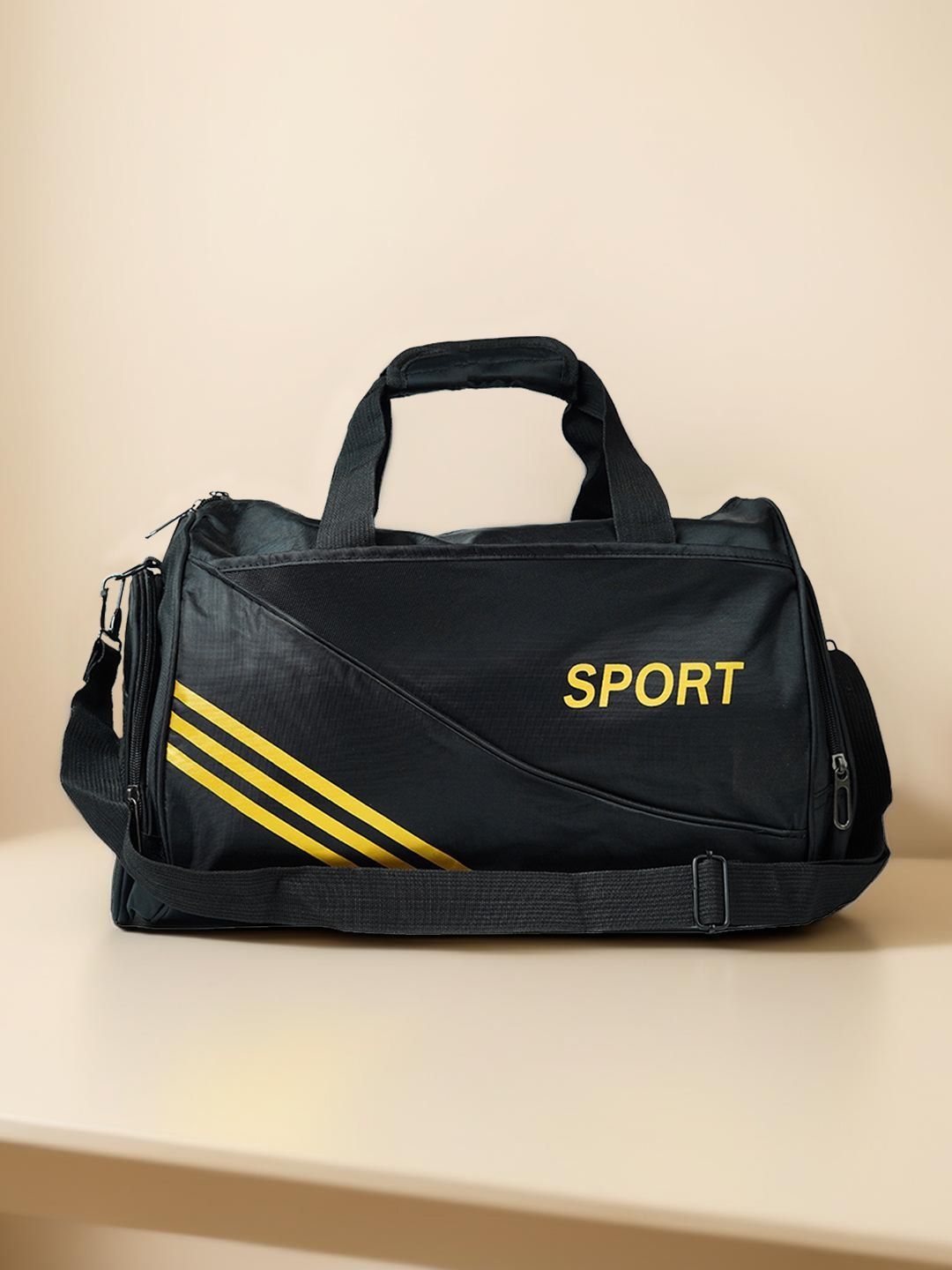 Golden Peacock Printed Medium Foldable Sports or Gym Duffel Bag-picture-33