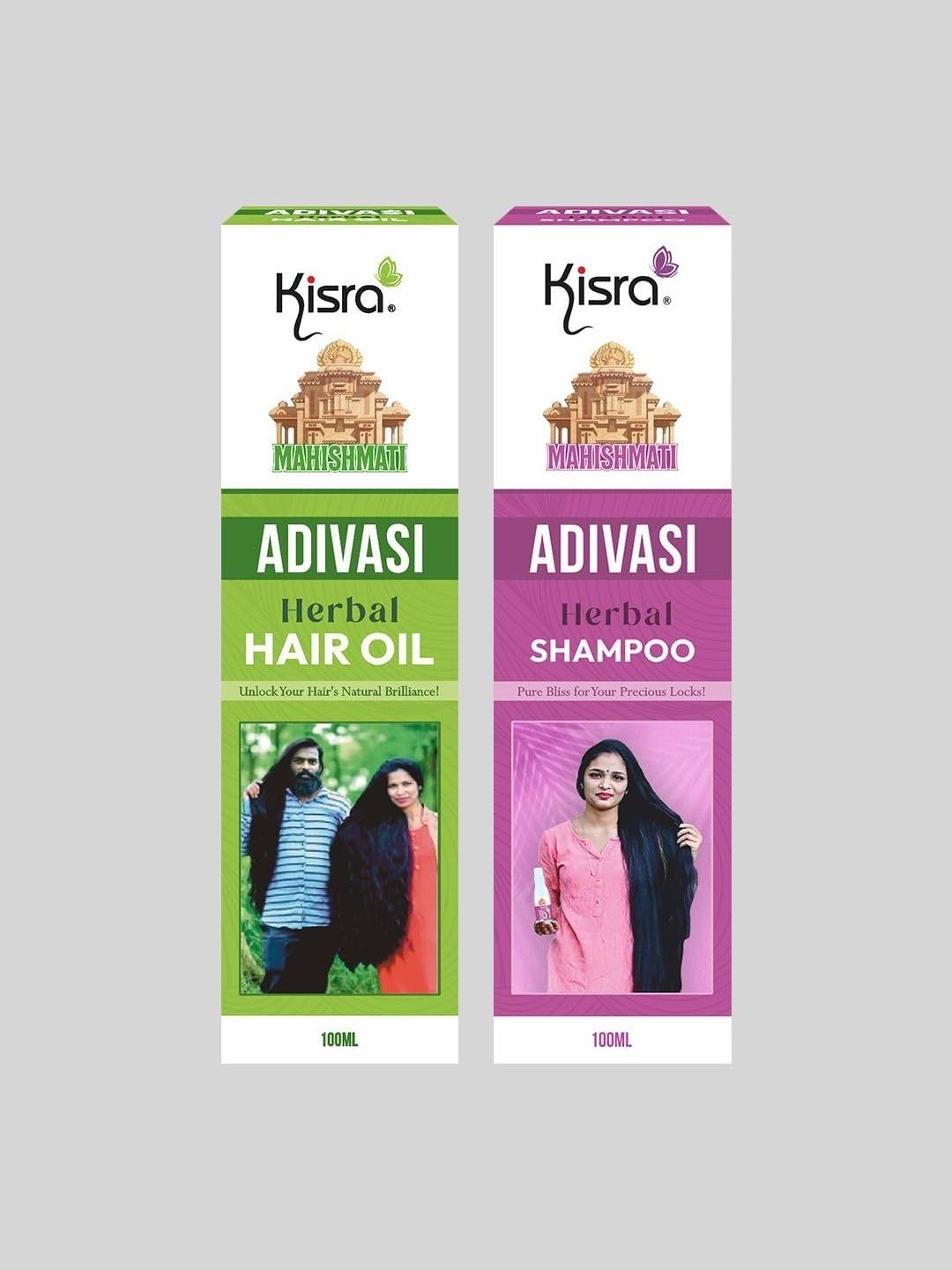 KISRA Set Of 2 Mahishmati Adivasi Herbal Hair Oil & Shampoo - 100 ml Each-picture-29